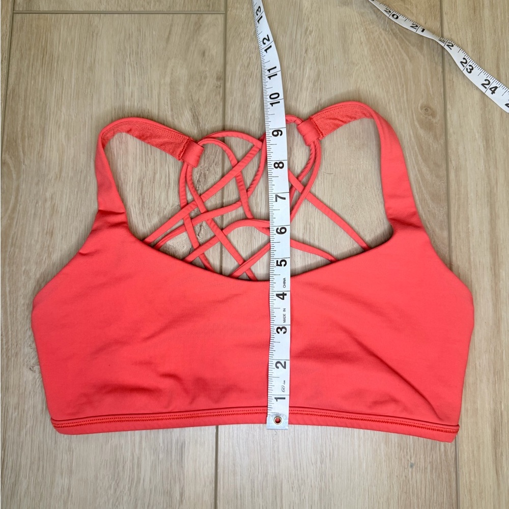 Lululemon Free To Be Wild Strappy Sports Bra Coral Pink Size 6 - Picture 4 of 6
